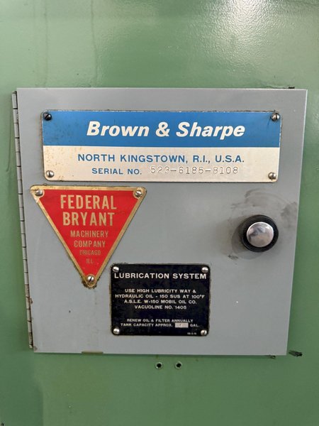 6" X 18" BROWN &amp; SHARPE MICROMASTER 618 SURFACE GRINDER. STOCK # 1223724.