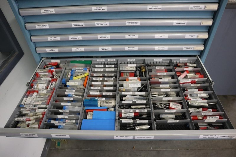 Lista HD Tool Cabinet LOADED with Perishable Cutting Tools, (14) Drawers- Auction Item