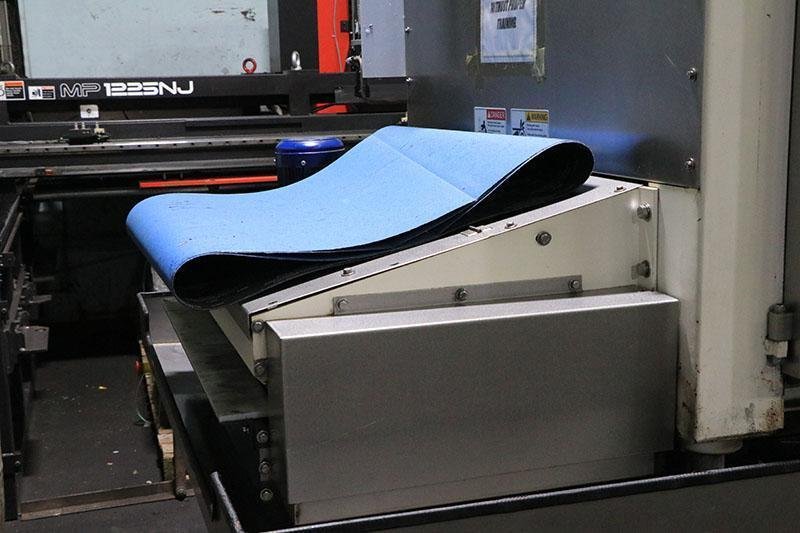 37" TIMESAVERS, LYNX SERIES, WET TWO HEAD BELT GRINDER, DEBURRING &amp; FINISHING, MODEL: LYNX 37MWT-DB-60