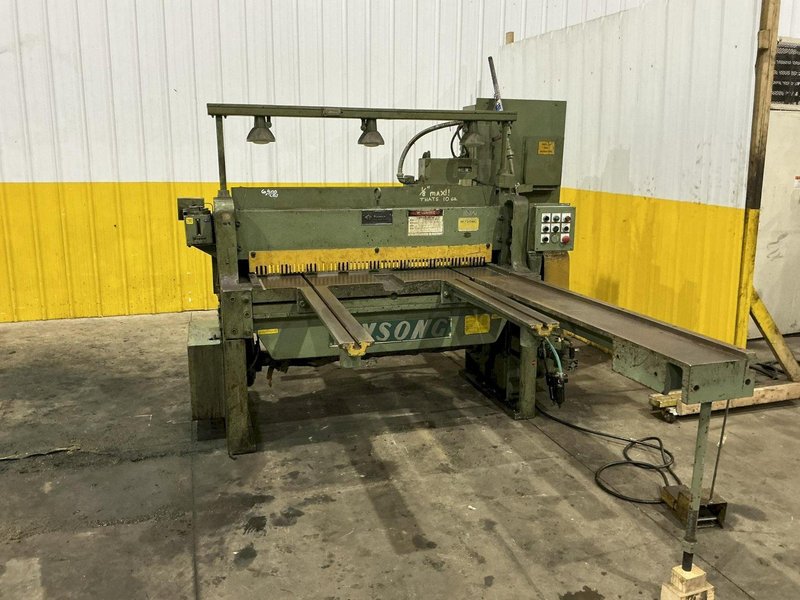 4' X 10 GAUGE WYSONG MODEL #1048 MECHANICAL POWER SQUARING SHEAR W/ BACK GAUGE : YOBRO #26001