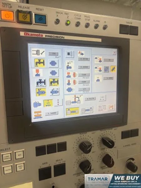 Okamoto 8.66" Swing  X  20" Center Cylindrical Nc Grinder  - Ogm 820u Iii