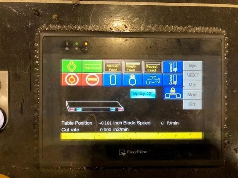 1100 X 1100 COSEN MODEL SV-1100 VERTICAL PLATE SAW