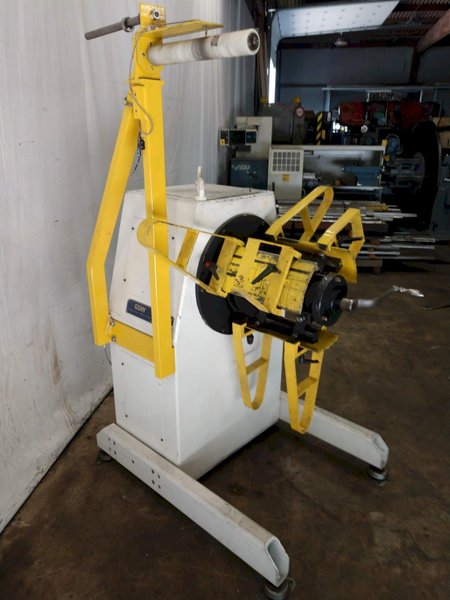 1,100 LBS X 16" GSW MODEL #MHM0.5/1250SO SERVO MOTORIZED COIL REEL UNCOILER: STOCK 12986