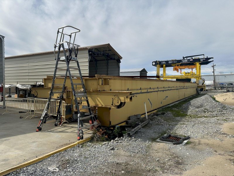 75 TON X 103'6" SPAN P&amp;H CRANE GIRDERS WITH END TRUCKS. STOCK # 1226624