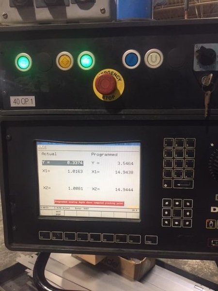 138 Ton X 10′ Finn-Power B125-3060 CNC Hydraulic Press Brake, 2004 – 6-Axis Backgauge, Wila Tooling, Sick Safety Light Curtains, Transformer, Delem 69 CNC Control