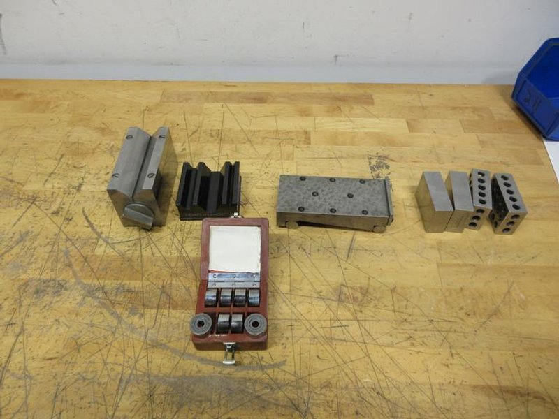 Precision Ground Setup Blocks &amp; Gauges, 1-2-3 Blocks, Magnetic &amp; Standard V Block, Sine Bar 6"x3", 1" Gauge Ring Set- Auction Item