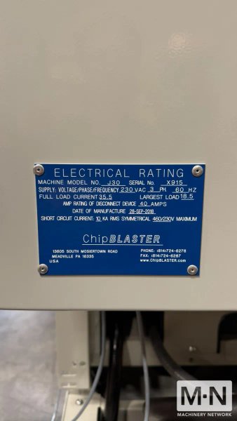 ChipBLASTER J30 High Pressure Coolant System, 2018