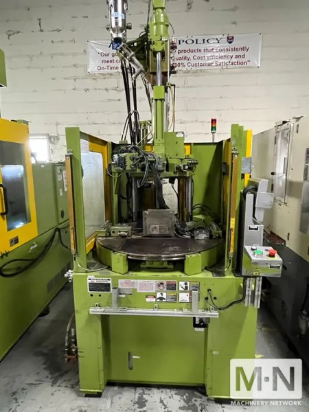 53 TON 1.6 OZ NISSEI MODEL TNS50R5V VERTICAL CLAMP AND INJECTION MOLDING MACHINE MFG 2006