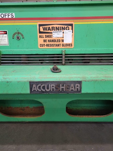 Accurshear 1/4″ X 10′ Hydraulic Shear Model 825010 LP, 1987 – Parts Accumulator