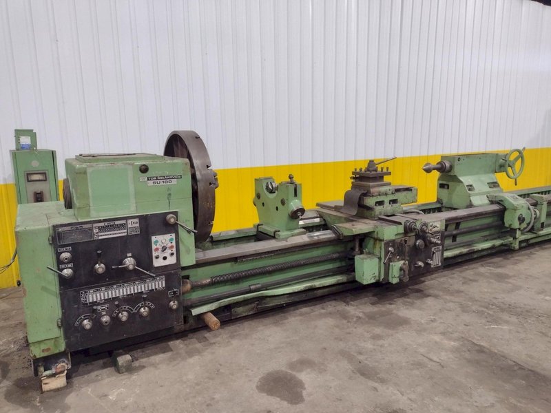 42" X 288" TOS CELAKOVICE MODEL #SU100 ENGINE LATHE WITH 4-1/8" HOLE AND METRIC THREADING: STOCK 15151