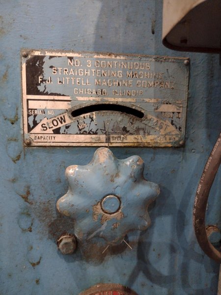 12" LITTELL 7 ROLL MOTORIZED COIL STRIP STRAIGHTENER: YOBRO #24606