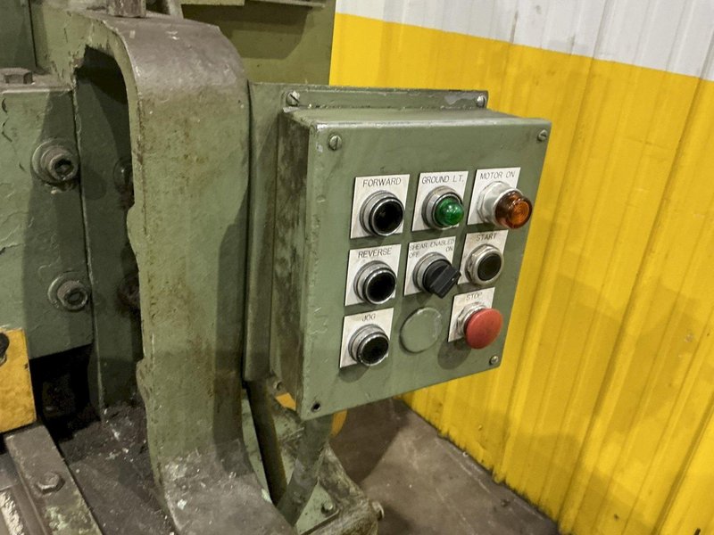 4' X 10 GAUGE WYSONG MODEL #1048 MECHANICAL POWER SQUARING SHEAR W/ BACK GAUGE : YOBRO #26001