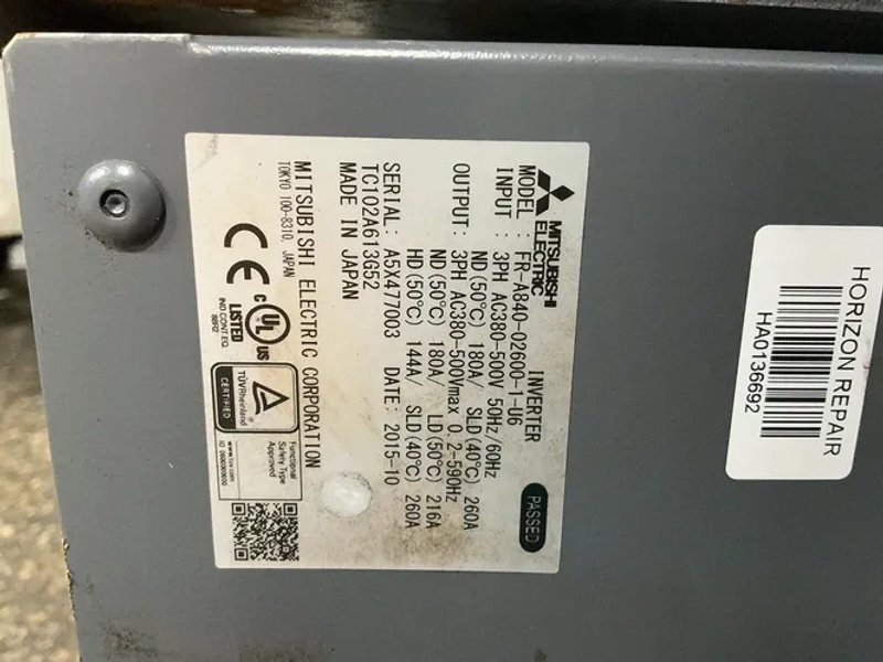 Mitsubishi Electric Speed Drive  - Fr-a840-02600-1-u6