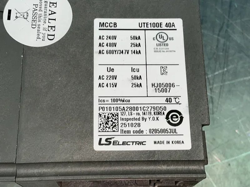 Ls Electric Ute100e Molded Case Circuit Breakers - 02050053ul