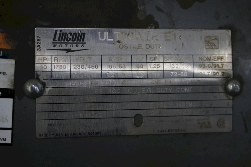 40 HP LINCOLN ELECTRIC MOTOR: STOCK #76579