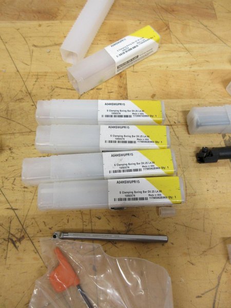 Kennametal &amp; Sanvik &amp; Thinbit Carbide and HSS inserted Boring Bars(19 pcs) Most New in Packages- Auction Item