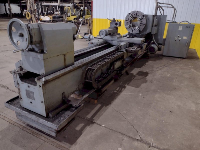 38" X 120" POREBA MODEL TPL-90/M *** 12" HOLLOW SPINDLE *** ENGINE LATHE: STOCK #18538