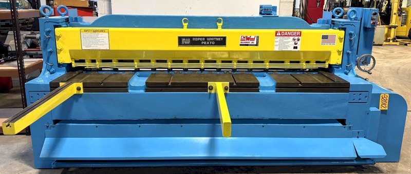 8' x 10 Ga. Roper Whitney Pexto Shear 10-U-8, FOBG, Front Supports