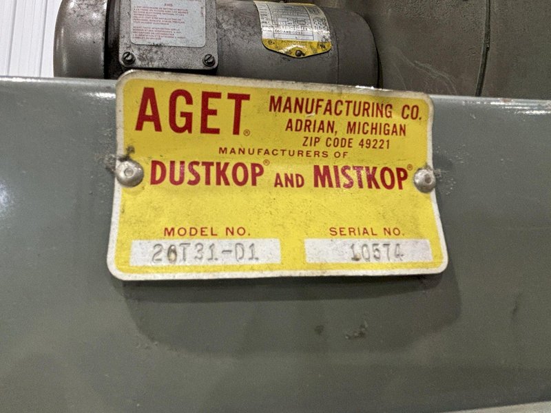 700 CFM AGET MODEL #DUSTKOP 20T31-D1 BAG HOUSE TYPE DUST COLLECTOR: STOCK #21037