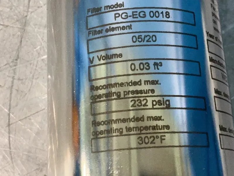 Donaldson  232 Psi  Filter Regulator   - Pg-eg 0018