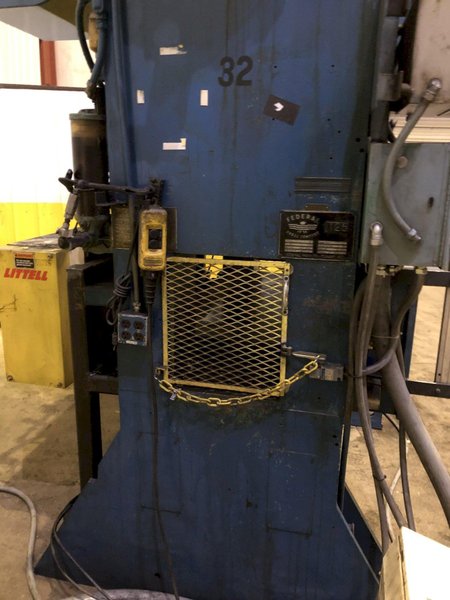 125 TON FEDERAL MODEL S2-125-48-30 STRAIGHT SIDE SSDC STAMPING PRESS, 6" STROKE: STOCK 16276