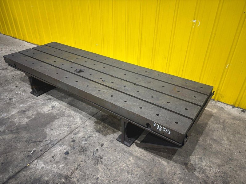 96" x 32" x 16" HIGH T-SLOTTED DRILL LAYOUT BOX TABLE: STOCK 24333