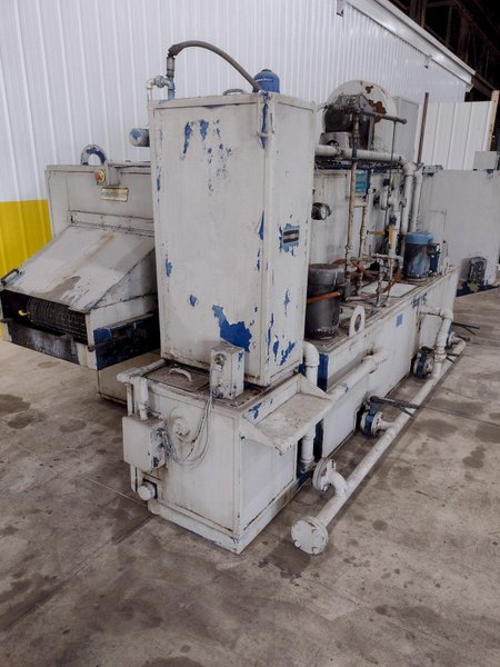 24" X 12" X 3 STAGE RANSOHOFF MODEL SURECLEAN MESH BELT CONVEYOR PARTS WASHER. STOCK # 0237725