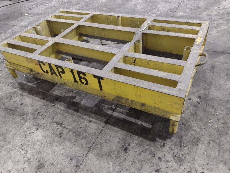 16 TON (32,000 LBS) x 46" x 80" HEAVY DUTY RAIL MOUNTED PORTABLE TRANSFER CART: YOBRO #24227