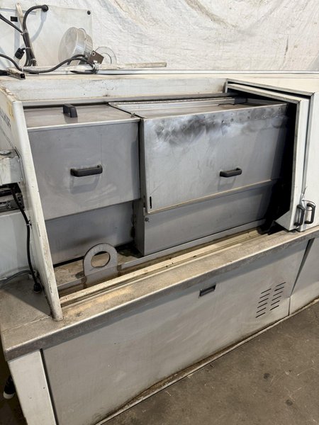 9" X 192" RANSOHOFF LEANVEYOR FOUR STAGE (WASH/RINSE/RINSE/BLOW OFF) WASHER. STOCK # 1113425.