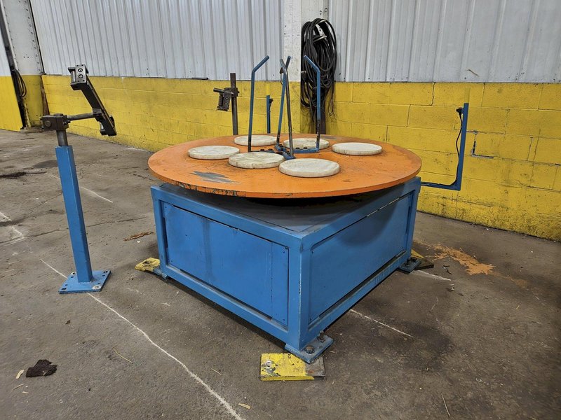60" AWC HORIZONAL MOTORIZED PALLET WIRE TYPE COIL REEL UNCOILER : YOBRO 26505