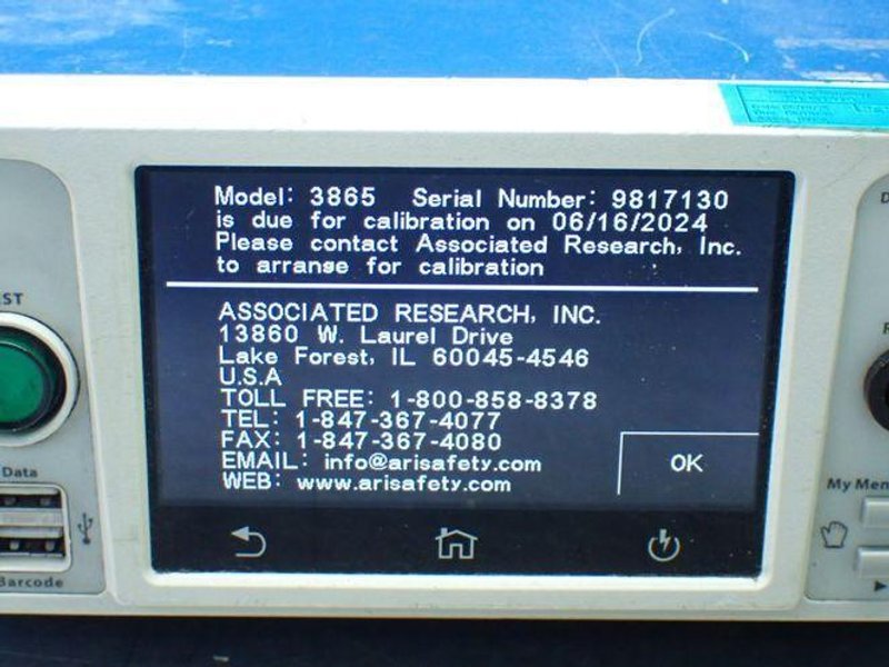 Associated Research Hypot Series Dielectric Withstand Tester.  - 3865