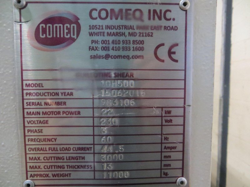1/2" x 10 ft. Used Primeline Hydraulic Shear Model 10H500