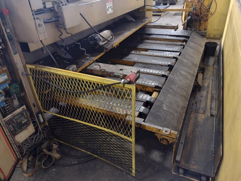10' x 10 GAUGE CINCINNATI MODEL #1350 CNC HYDRAULIC POWER SQUARING SHEAR: STOCK 17233