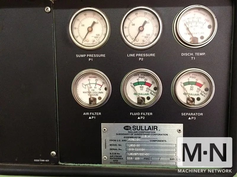 50 HP Sullair LS12-50 Rotary Screw Air Compressor
