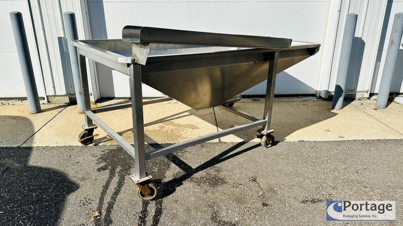 Vegetable / Produce Sorting / Washing / Cleaning / Holding Station  |  S.S. V-Bottom Trough w/Bottom Discharge