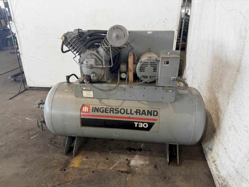 10 HP INGERSOLL-RAND T-30 PISTON TYPE AIR COMPRESSOR. STOCK #1007925