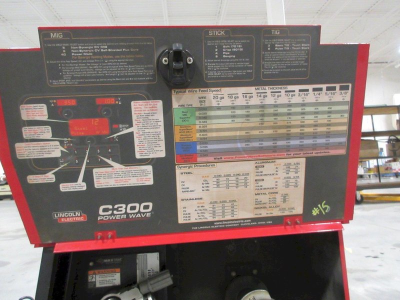 Lincoln Electric Power Wave C300 multi-process power source with an integrated wire feeder- Auction Item
