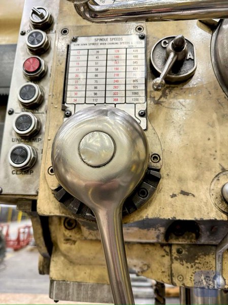 12' X 26" CARLTON MODEL #5A TRAVELING BASE RADIAL ARM DRILL: STOCK #21125
