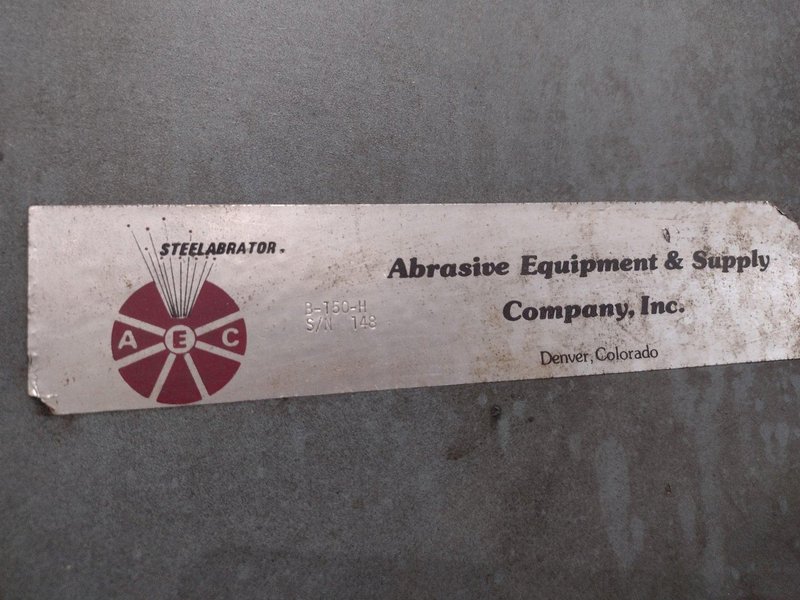 11.4 CU FT A-E-S MODEL #STEELABRATOR B-150 SHOT BLAST BARRELL TUMBLER MACHINE: STOCK #19315