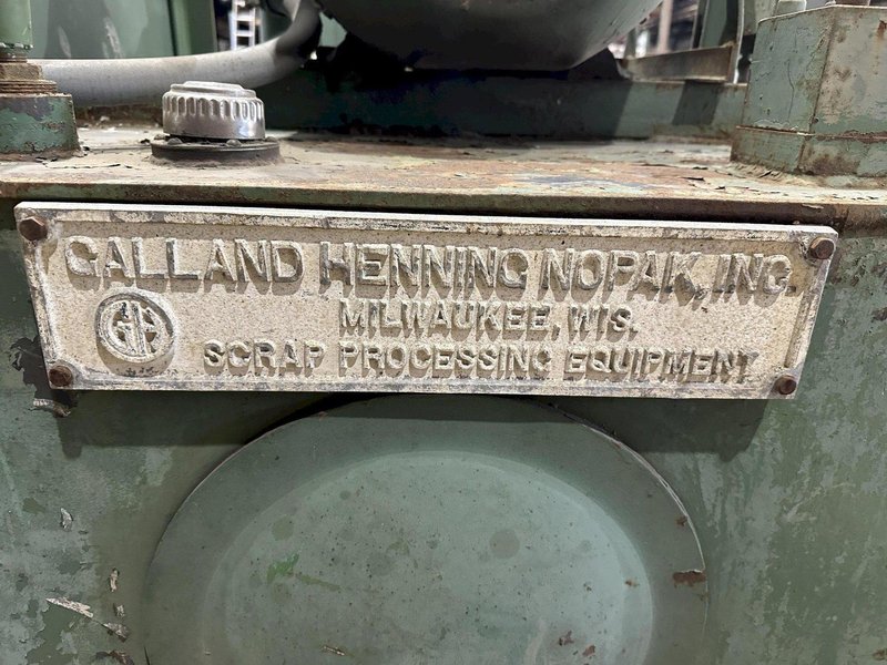 GALLAND HENNING #12DC DUAL COMPRESSION METAL SCRAP BALER