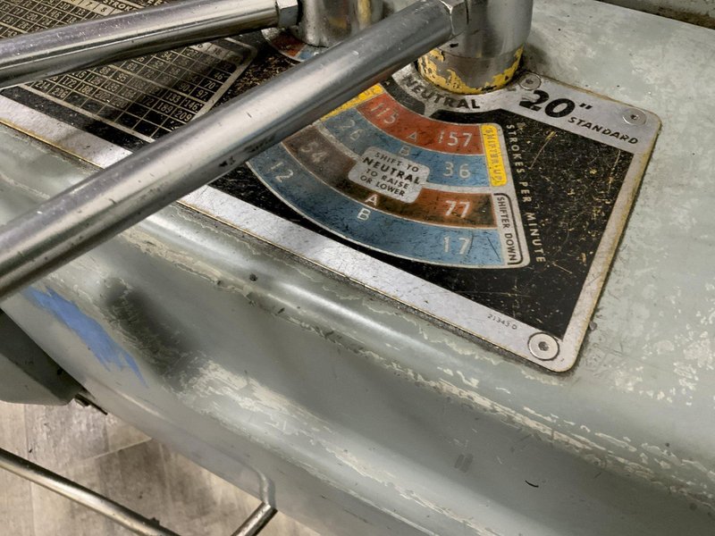 20" CINCINNATI STANDARD SHAPER: STOCK #80923