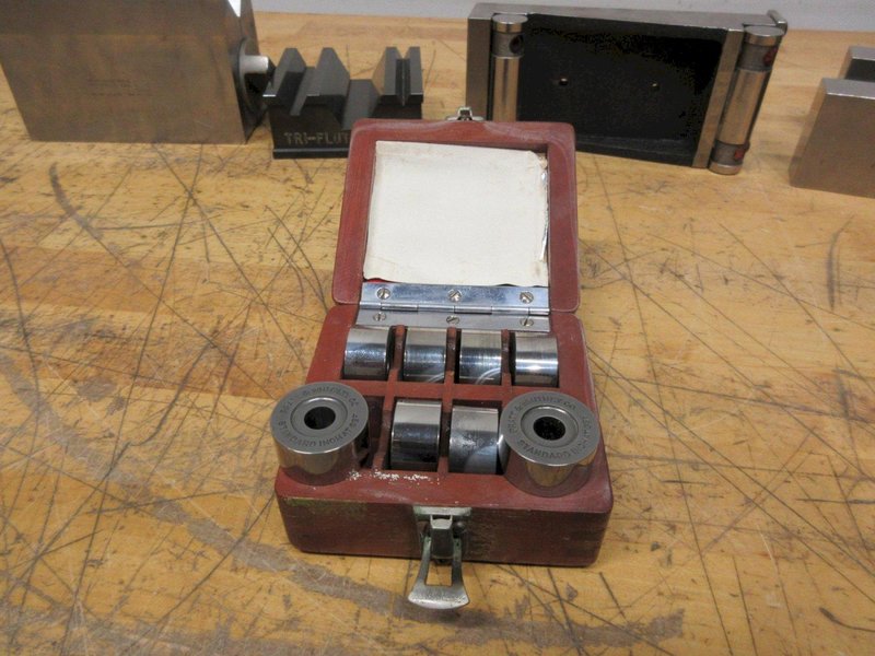 Precision Ground Setup Blocks &amp; Gauges, 1-2-3 Blocks, Magnetic &amp; Standard V Block, Sine Bar 6"x3", 1" Gauge Ring Set- Auction Item