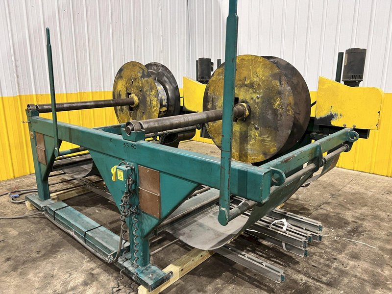 60" x 16 GAUGE IOWA PRECISION MODEL #GAF60-6 COIL SLEAR (SLITTING &amp; CUT-TO-LENGTH) LINE, WITH UNCOILERS &amp; SIDE PUNCHING / NOTCHING: YOBRO #24552