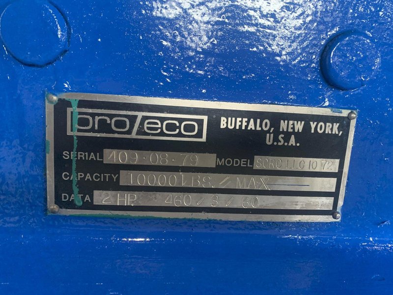 10,000 LB X 72" X 60" PRO-ECO POWERED ROLLER SCALE. STOCK #0310223.