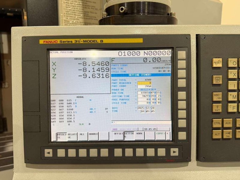 Yama Seiki AF-1060 CNC Vertical Machining Center – 12000 RPM TSC Mill