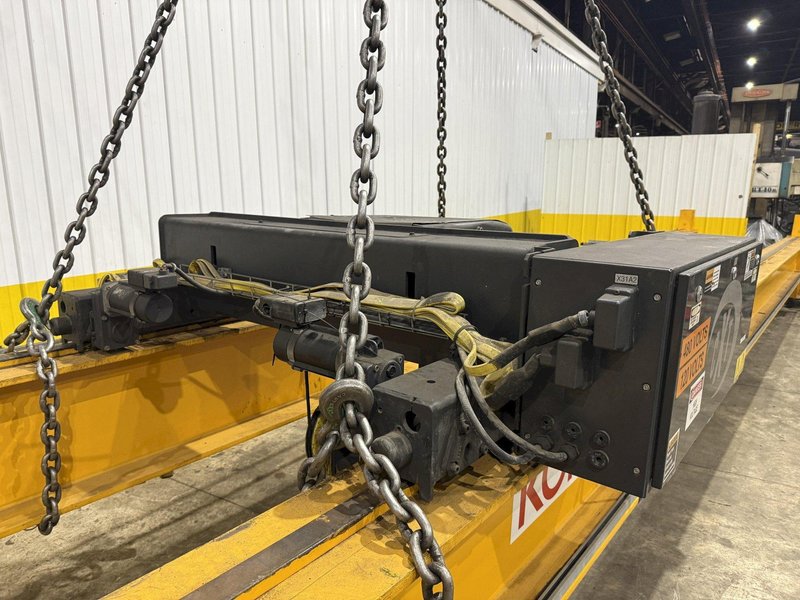 7.5 TON x 48'-9'' x KONE CRANES FREE STANDING CRANE SYSTEM, COMPLETE WITH 140' RUNWAY BEAMS AND UPRIGHTS: YOBRO #24534