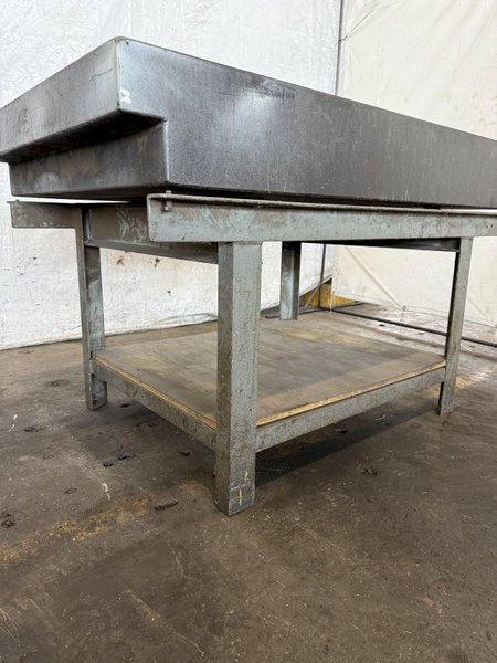 36" X 60" X 8" GRANITE SURFACE PLATE W/ STAND. STOCK # 0447325.