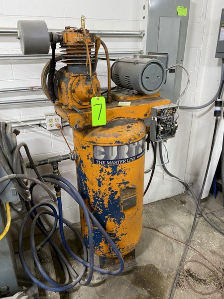 5 HP CURTIS AIR COMPRESSOR. STOCK #0628122.