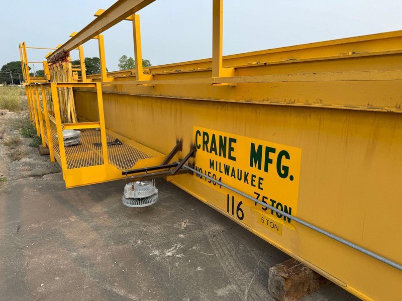75 TON X 57' SPAN CRANE MFG OVERHEAD BRIDGE CRANE. STOCK  # 0790324