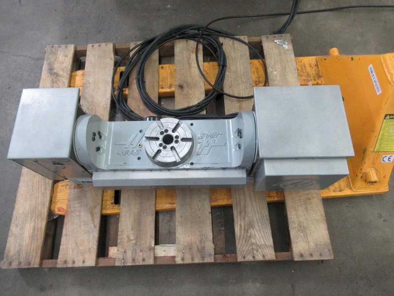 Haas TR-160 2-Axis Programmable Trunnion Table, 6.3" Rotary Platen, Sigma 1  Brushless Drives, Air Brake